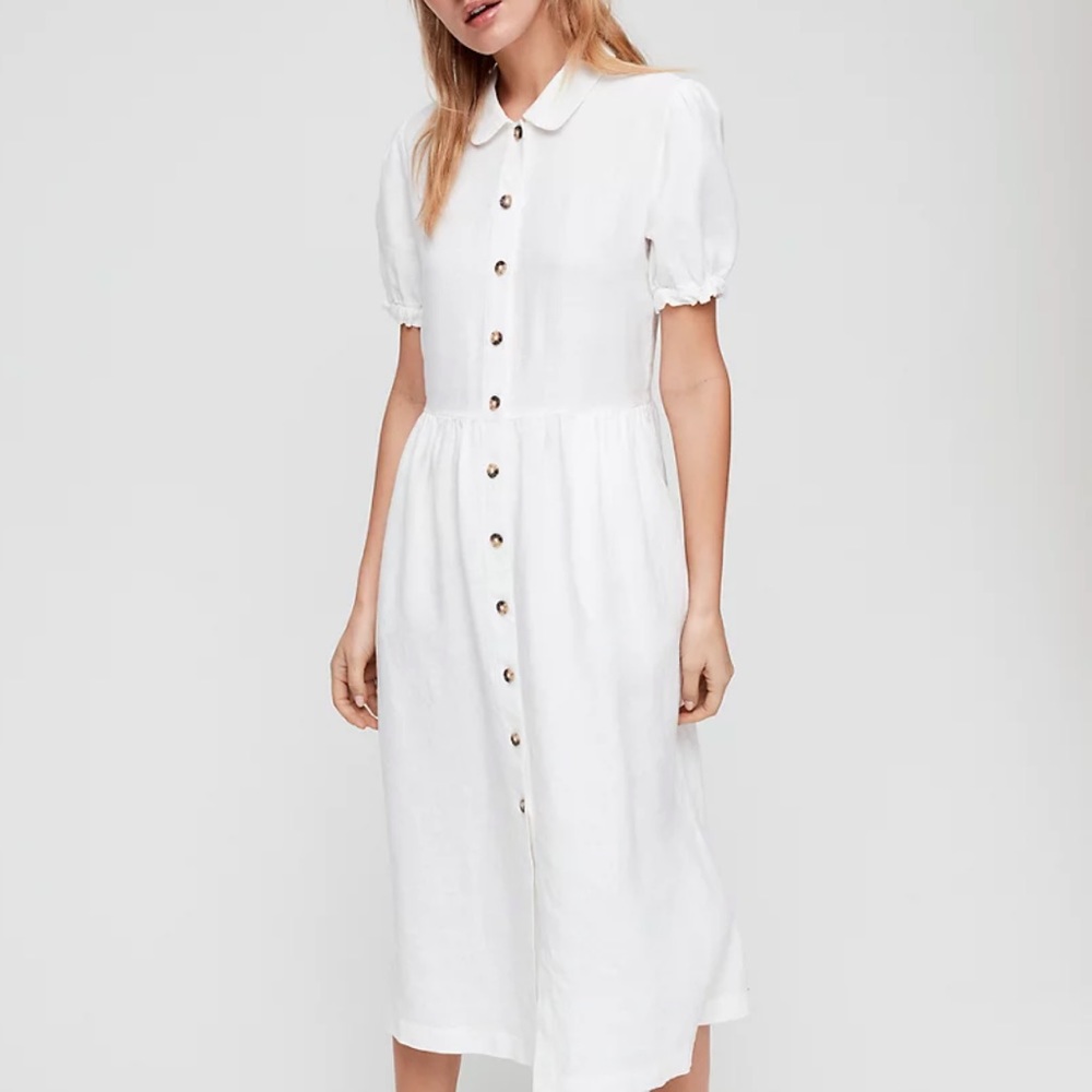 Aritzia White Midi Dress